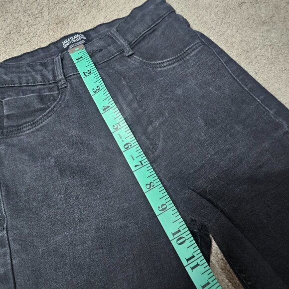 Zara Trafaluc Black Skinny High Waist Distressed Ripped Knee Jeans | US02 - Picture 11 of 15